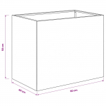 Sodo vazonas Juoda 50 x 40 x 50 cm &Scaron;altai valcuotas plienas