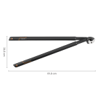 SingleStep&trade; Sodo žirklės atraminiais a&scaron;menimis, kablio formos galva (L) L39