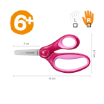 Vaiki&scaron;kos žirklės Glitter Kids 6+, rožinės