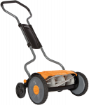Fiskars mechaninė vejapjovė, dideliais ratais be žolės rinktuvo