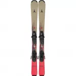 ATOMIC MAVERICK J 100-120 + C 5 GW Kid's Alpine skis set - Sand / Fire Red AASS03828110