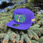 STIRNU BUKS Flat Cap FIVESTARS &ndash; Violetinė/Žalia BUKS_FSC_3.58