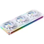 Jonsbo XA-360W 360 mm viskas viename skysto au&scaron;inimo blokas procesoriui, PWM, ARGB, baltas