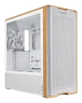 PC korpusas Lian Li Lancool 217 Midi Tower &mdash; Balta ir Mediena, ATX/EATX/Micro-ITX, 2x120mm priekyje, 1x140mm gale, 1&times;3.5 col. + 8&times;2.5 col.