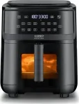 Bealiejinė gruzdintuvė Caso | Oro gruzdintuvas su garų funkcija | Steam and AirFry 700 | Galia 1700 W | Talpa 7 L | Juoda