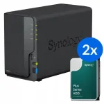 Synology DS223+ su 2x HAT3300-4T (2x 4TB) standžiaisiais diskais