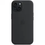 Apple - APPLE iPhone 15 Silicone Case with MagSafe - Black Black