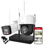 HiLook DS-J142I(STD)/IKS-2044BPH-PH/W - HiLook 4MP H.265 viena bullet + viena PTDome WiFi NVS komplekts