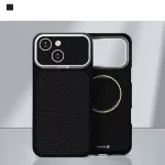 Evelatus Apple iPhone 15 anglies pluo&scaron;to Premium leidimo MagSafe dėklas, juodas