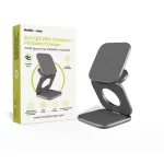 Mobile Origin 3 viename Qi2 25W itin plonas sulankstomas įkroviklis PW36, suderinamas su MagSafe, kosminė pilka