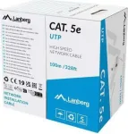 Lanberg tinklo kabelis Cat.5e, U/UTP, CU, kietasis laidininkas, pilkas, 100 m (LCU5-11CU-0100-S)