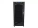 Lanberg grindų stovo 19" spintos kabinetas 27U 600x600 juodas su stiklinėmis durimis LCD V2