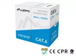 LANBERG FTP KABELIS CAT.6 305 M CU LAIDAS PILKOS SPALVOS