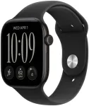 Apple Watch Series 12 GPS 46mm Juodas aliuminio korpusas | Juoda sportinė apyrankė - S/M