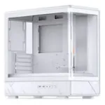 Jonsbo D200 baltas mATX vidurinis korpusas su grūdintu stiklu ir Mini Temp ekranu