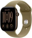 Apple Watch Series 12 GPS 46mm tamsiai bronzinis aliuminio korpusas | alyvuogių spalvos sportinis dirželis - M/L