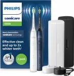 &bdquo;Philips Sonicare 5500 HX7119/01 dantų &scaron;epetėlių rinkinys &ndash; 2 vnt., Balta / Tamsiai mėlyna&ldquo;
