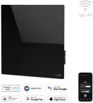 AGH0012S Auk&scaron;tos klasės Eko I&scaron;manusis Quadro sieninis &scaron;ildytuvas, juodas