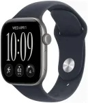 Apple Watch Series 12 GPS ir mobilusis ry&scaron;ys 46 mm kosminės pilkos spalvos aliuminio korpusas | tamsiai mėlynas sportinis dirželis - M/L