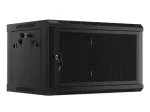 Lanberg sieninė 19" spintos spinta 6U 600x450 juoda su perforuotomis durimis