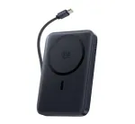 LiPo PowerBank 10000mAh 45W ar USB-C kabeli, bezvadu Qi2.2 lādētājs (25W), saderīgs ar Magsafe Black PicoGo AM61 BASEUS