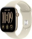 Watch Series 12 42 mm &ndash; &scaron;viesaus aukso korpusas, smėlio spalvos dirželis M/L