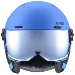 Kask narciarski dziecięcy UVEX Rocket jr. Visor blue matt