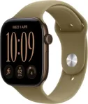 Watch Series 12 Cellular 42 mm Tamsiai bronzinis korpusas / alyvuogių spalvos dirželis S/M