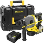 Perforatorius Stanley SDS PLUS + 1 akumuliatorius 6,0 Ah + įkroviklis + dėžė Pro-stack (SFMCH910R1T-QW)