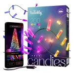 &bdquo;Twinkly Candies&ldquo; LED Kalėdų eglutės žibintai TWKC200RGB-G Žvakės forma