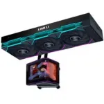 Lian Li HydroShift II OLED Curved 360 UNI FAN TL AIO vandens au&scaron;inimas, 360 mm, OLED ekranas, TL-FLEX ventiliatoriai &ndash; Juoda