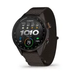 Garmin Approach S72 &ndash; 43 mm, anglies pilka / klasikinė bronzos DLC titano rėmelis su akmenuko pilkos spalvos ComfortFit audinio dirželiu