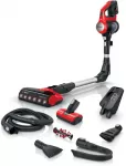 Bosch BCS711PET rankinis siurblys / elektrinis &scaron;epetys, akumuliatorius, sausas, be dulkių dėžutės, 0,3 l, juoda, raudona, 3 Ah