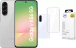 Samsung Galaxy A56 5G I&scaron;manusis telefonas 8/256GB Pilka (SM-A566BZACEUE) + Skaidrus dėklas