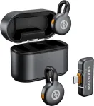 Lark M2S Duo belaidis klipsinis mikrofonas su USB‑C ki&scaron;tuku, Duo pilkas
