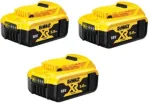 Dewalt 18V XR 5,0 Ah akumuliatorius &ndash; komplektas 3 vnt. (DCB184P3-XJ)