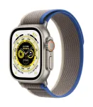 Apple Watch Ultra (GPS + Cellular), 49 mm titano korpusas su mėlynos/pilkos Trail Loop apyranke &ndash; S/M