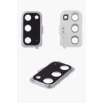 Samsung Galaxy S20 (G980) kameros stikliukas su rėmeliu (White) (Compatible)