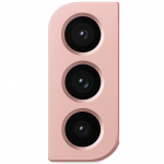 Samsung Galaxy S21 5G (G991) kameros stikliukas su rėmeliu (Pink) (Compatible)