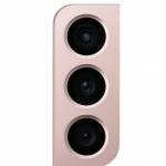 Samsung Galaxy S21+ 5G (G991) kameros stikliukas su rėmeliu (Pink) (Compatible)