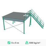 Antresolė 5x5m, 500kg/m&sup2;
