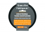 TECMAXX - Dvipusė tvirtinimo juosta juoda -40&deg;C - +120&deg;C / 12mm x 10m