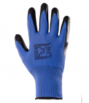 Darbo pir&scaron;tinės dengtos briaunuotu nitrilu, atsparios dilimui - NAVY (10 dydis)