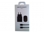 Telefono pakrovejas 25W + laidas usb type c usb c 100cm (juodas)