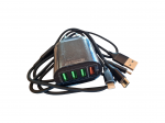 Telefono pakrovejas 48W + laidas 3in1 usb a usb type c + lightning + micro usb 100cm quick charge 3.0