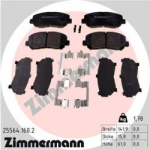 Stabdžių trinkelių rinkinys, diskinis stabdys ZIMMERMANN 25564.160.2
