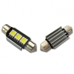LED L330W C5W 11x36mm 12V balta 3 SMD5050 CANBUS su au&scaron;inimu