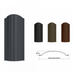 Skardinės tvoralentės trijų dydžių - 1350 mm - RAL8019 (t. ruda) matinis poliesteris