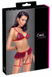 Cottelli Costumes Bra Set S Red Plaid Wireless Adjustable Lingerie
