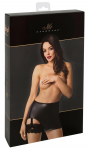 Noir Handmade Orgia Powerwetlook Mini Skirt with Lace Suspenders S